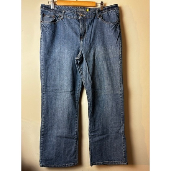 Venezia Denim - Venezia 4 Petite Bootcut Stretch Jeans Comfort Fit Blue Denim Womens Normcore‎